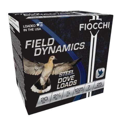 Ammunition Fiocchi Ammunition Ready Series 20Gauge2.75" DOVE & QUAIL STEEL 20ga 2 3/4" 7/8oz #7 1225fps 25RD